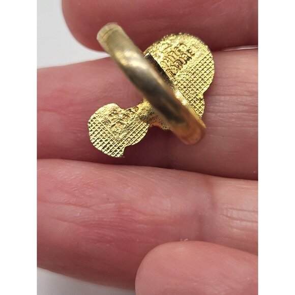 VTG Peanuts Snoopy Adjustable Ring State Football Aviva United Features TINY! - Picture 7 of 10